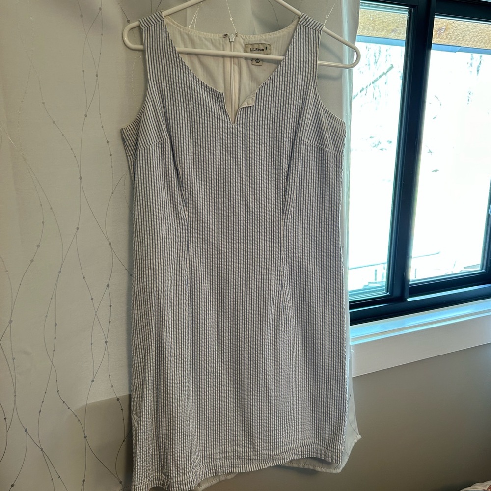 L.L. Bean striped shift dress